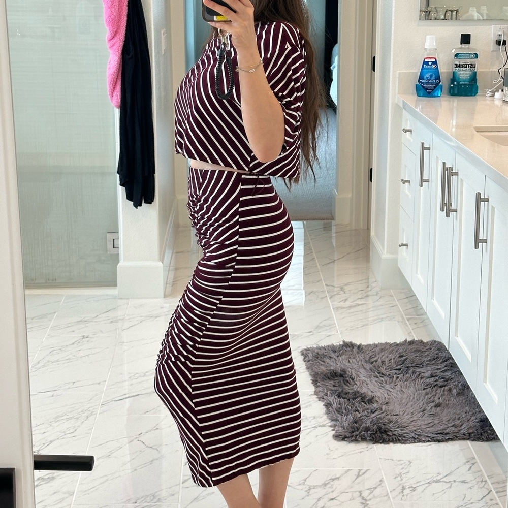 FP set crop top and midi tight skirt